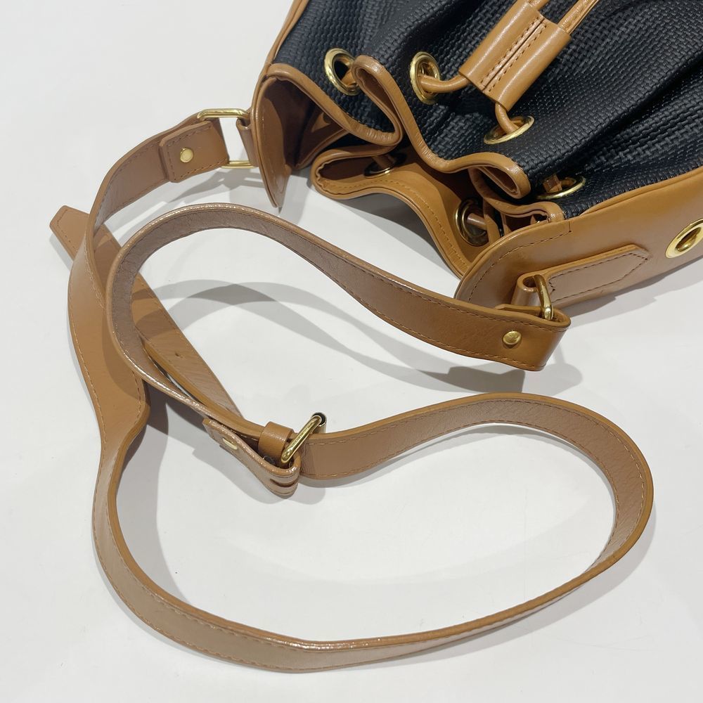 Prada Drawstring Vitello Dino Bucket 2way Shoulde… - image 8